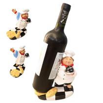 Cozinheira Porta Garrafa Vinho Azeite Enfeite Cozinha