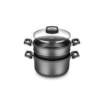Cozivapor 2,6L MTA Cristal Antiaderente com Tampa de Vidro Grafite