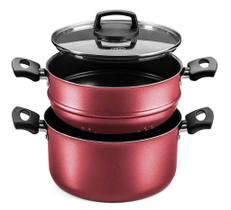 Cozivapor Panela De Cozimento A Vapor Antiaderente Cereja