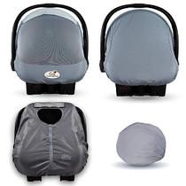 Cozy Combo Pack (Glacier Gray) Sun & Bug Cover Plus a Lightweight Warm Weather Cozy Cover - Confiável por Mais de 6 Milhões de Mães em todo o mundo - protege seu bebê contra mosquitos, insetos, sol, vento