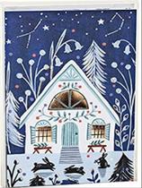 Cozy winter cabin big notecard set misc. supplies illustrated - 12,70 x 17,70