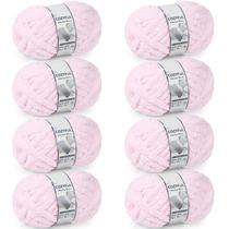 Cozyful Fio Chunky Chenille Nº 10 8 novelos 23 m Rosa blush