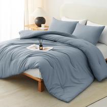 CozyLux Juego de Edredón King Oversize Azul Grisáceo 305x249 cm CozyLux Juego de Edredón King Oversize Azul Grisáceo 305x249 cm