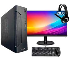 Cpu Completo Slim Intel I5 16gb 240 Monitor 20 + Headset Windows 11