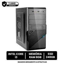 Cpu Computador Intel Core I3 8gb de Ram Ssd 240gb