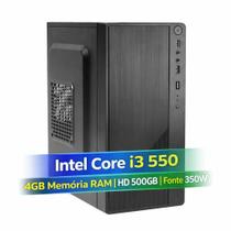 Cpu Computador Torre Basico Intel Core I3, 4GB Memória, Hd 500GB