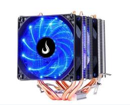 CPU Cooler 2 Fans Led Azul para Xeon X99 e X79 Intel LGA 775 à 2011 AMD am2, am3, am4