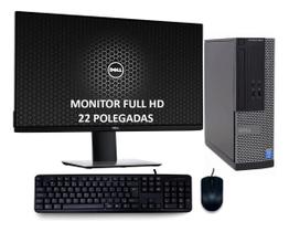 Cpu Dell Optiplex Core I3 8gb 240ssd Win11 Monitor 22pol 240 Gb 8 Gb Intel Hd Grafics