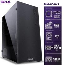 Cpu Gamer 3000 - I3 10100f 3.6ghz 10ª Ger. Mem. 8gb Ddr4 Hd 1tb Gtx1050ti 4gb Fonte 500w - SKUL