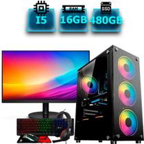 Cpu Gamer Barato Completo I5 16gb Ssd480 - Monitor Kit Gamer