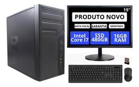Cpu Pc Completo Intel Core I7 Ssd 480gb + 16gb Memória Ram