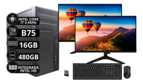 Cpu Pc Completo Intel Core I7 Ssd 480gb + 16gb Memória Ram