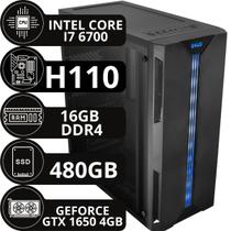 Cpu Pc Desktop Gamer I7 6700 16gb Ddr4 Ssd 480gb Gtx1650 4gb