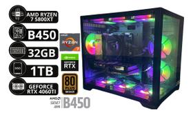 Cpu Pc Gamer Amd Ryzen 7 5800xt 32gb Nvme 1tb Rtx 4060 Ti