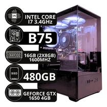 Cpu Pc Gamer I7 3.4ghz 16gb Ssd 480gb 500w Gtx1650 4gb