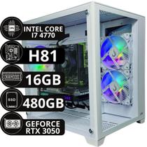 Cpu Pc Gamer I7 3.4ghz 16gb Ssd 480gb 500w Rtx 3050 6gb - Option Soluções