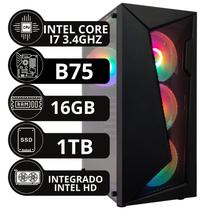 Cpu Pc Gamer Intel Core I7 3.4ghz 16gb Ssd 1tb 500w - Option Soluções