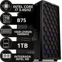 Cpu Pc Gamer Intel Core I7 3.4ghz 16gb Ssd 1tb 500w - Option Soluções