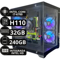 Cpu Pc Gamer Intel Core I7 6700 3.4ghz 32gb Ssd 240gb 500w PFC Ativo Option Soluções