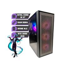 Cpu PC Gamer Intel i9 11ª 32gb Ram Ssd 512gb Rtx 2060 6gb - Gabinete X-frame BG-050 Cinza