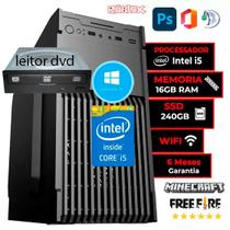 Cpu Pc Intel Core I5 3470 + Placa H61 + DVD + 16 Gb + Ssd 240gb ou 512gb
