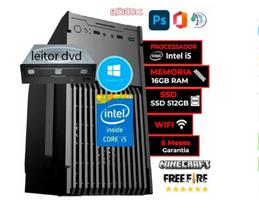 Cpu Pc Intel Core I5 3470 + Placa H61 + DVD + 16 Gb + Ssd 512gb - Windows 10 pro