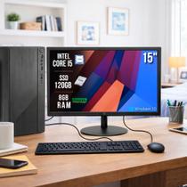 Cpu PC Torre Completo Intel I5, 8GB, SSD 120 Windows 10 Monitor 15 Cpu PC Torre Completo Intel I5, 8GB, SSD 120 Windows 10 Monitor 15