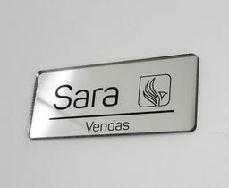 Crachá Boton magnético em acrílico Crachá Boton magnético em acrílico