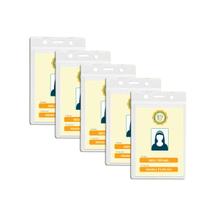 Crachá identificador PVC sem presilha 100x70mm Kit 5 Crachá identificador PVC sem presilha 100x70mm Kit 5