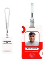 Crachá PVC Personalizado - Frente E Verso + Cordão + Arte