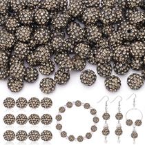 Craft Bead TINKRSTUFF 10 mm, miçangas de strass, cinza, 120 unidades