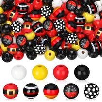 Craft Beads Connvoice 240 unidades de madeira de Natal 16 mm
