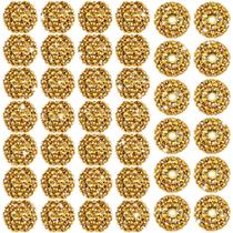 Craft Beads Loetere 40 peças de bolas de discoteca douradas com strass de 20 mm