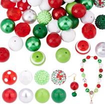 Craft Beads PH PandaHall 50 unidades, 20 mm, vermelho de Natal, verde