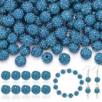 Craft Beads TINKRSTUFF 160 peças de strass de zircão azul de 10 mm Craft Beads TINKRSTUFF 160 peças de strass de zircão azul de 10 mm