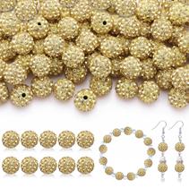 Craft Beads TINKRSTUFF 160 unidades de strass amarelo claro de 10 mm