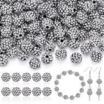 Craft Beads TINKRSTUFF, 200 unidades, 10 cm, strass, preto, branco