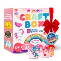 Craft Box Mumaloo Unicorn com 10 projetos de arte para crianças de 4 a 8 anos