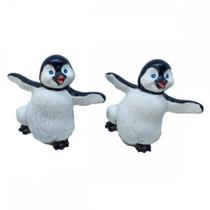 Craft enfeite resina casal pinguim ii madagascar - 1 par