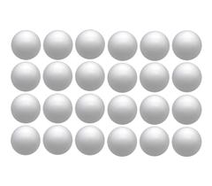 Craft Foam Balls Crafjie 4", pacote com 24 unidades, poliestireno branco