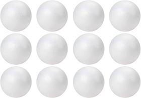 Craft Foam Balls TFARC FOAM, 3 polegadas, pacote com 12 unidades, poliestireno branco Craft Foam Balls TFARC FOAM, 3 polegadas, pacote com 12 unidades, poliestireno branco