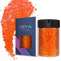 Craft Glitter Ceya Chunky Glitter Laranja iridescente 140 g