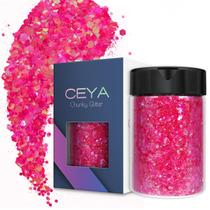 Craft Glitter Ceya Chunky Glitter Vibrant Pink 140 g/4,9 onças