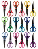Craft Scissors Better Office Products 18 cores com design de borda Craft Scissors Better Office Products 18 cores com design de borda