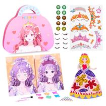 Craft Set EoJoycels 3 em 1, jogo de vestir Princess Girls 4+