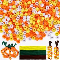 Craft Supplies Whaline, 1000 unidades de miçangas de pônei de outono com hastes de chenille Craft Supplies Whaline, 1000 unidades de miçangas de pônei de outono com hastes de chenille