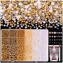 Crafting Flatback Pearls and Strass, 9570 unidades com conjunto de cola