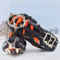 Crampons De Aço Com 18 Dentes Antiderrapantes Para Escalada, Caminhada E Neve - Cobertura Para Botas