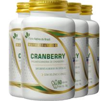Cranberry 500mg 4 X 60 Capsulas - Flora Nativa
