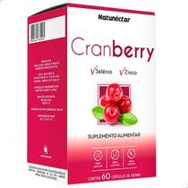 Cranberry Suplemento Fruta Natural Concentrado 500mg Extrato Seco Zinco Selênio Original 100 Puro Natunéctar 60 Cápsulas